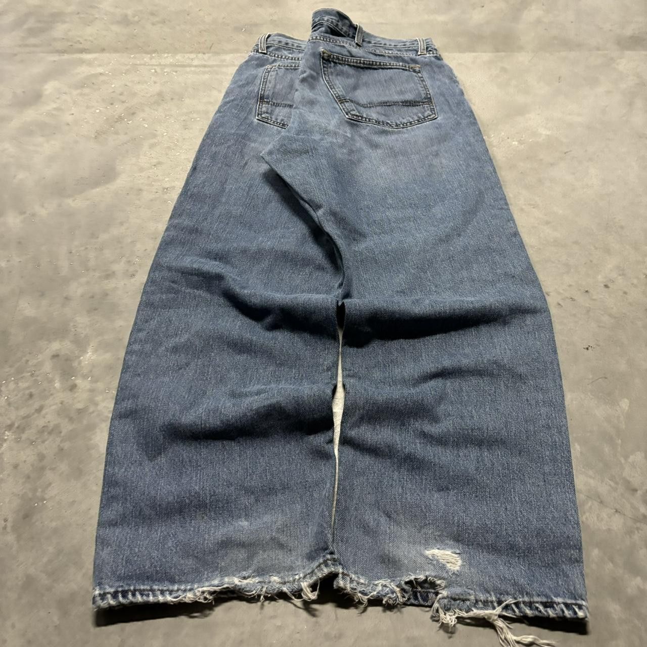 Japanese Brand × Vintage Crazy Vintage Y2K/2000s Grunge Medium Wash Skater Denim Jeans! Size US 40 / EU 56 - 4 Thumbnail