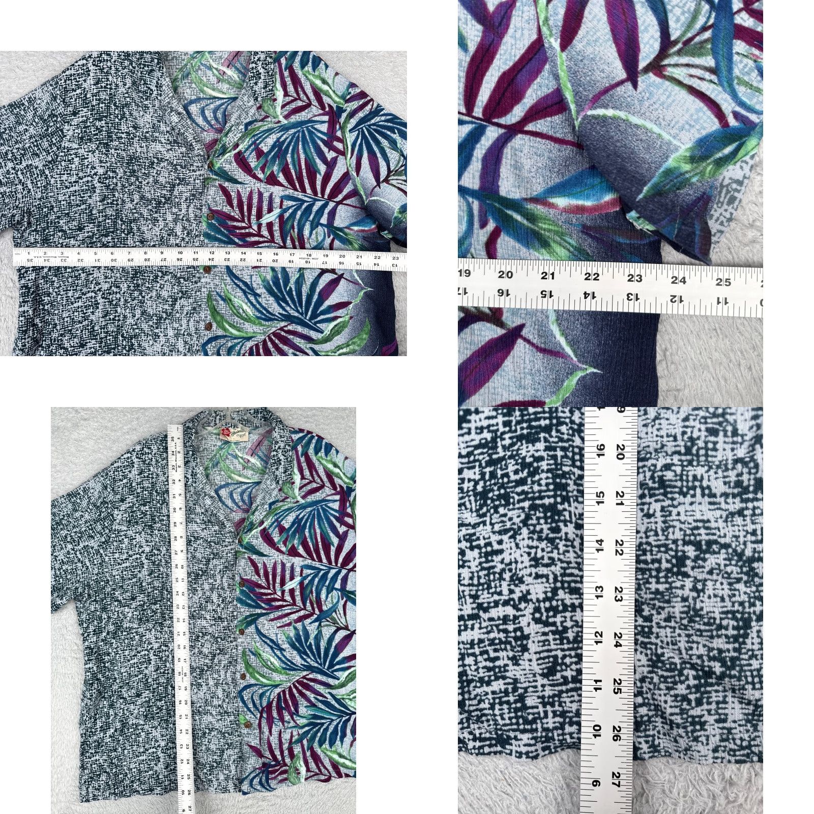Hilo Hattie VINTAGE Hilo Hattie Hawaiian Shirt Men Extra Large Blue Floral Leaf 100% Rayon Size US XL / EU 56 / 4 - 8 Thumbnail