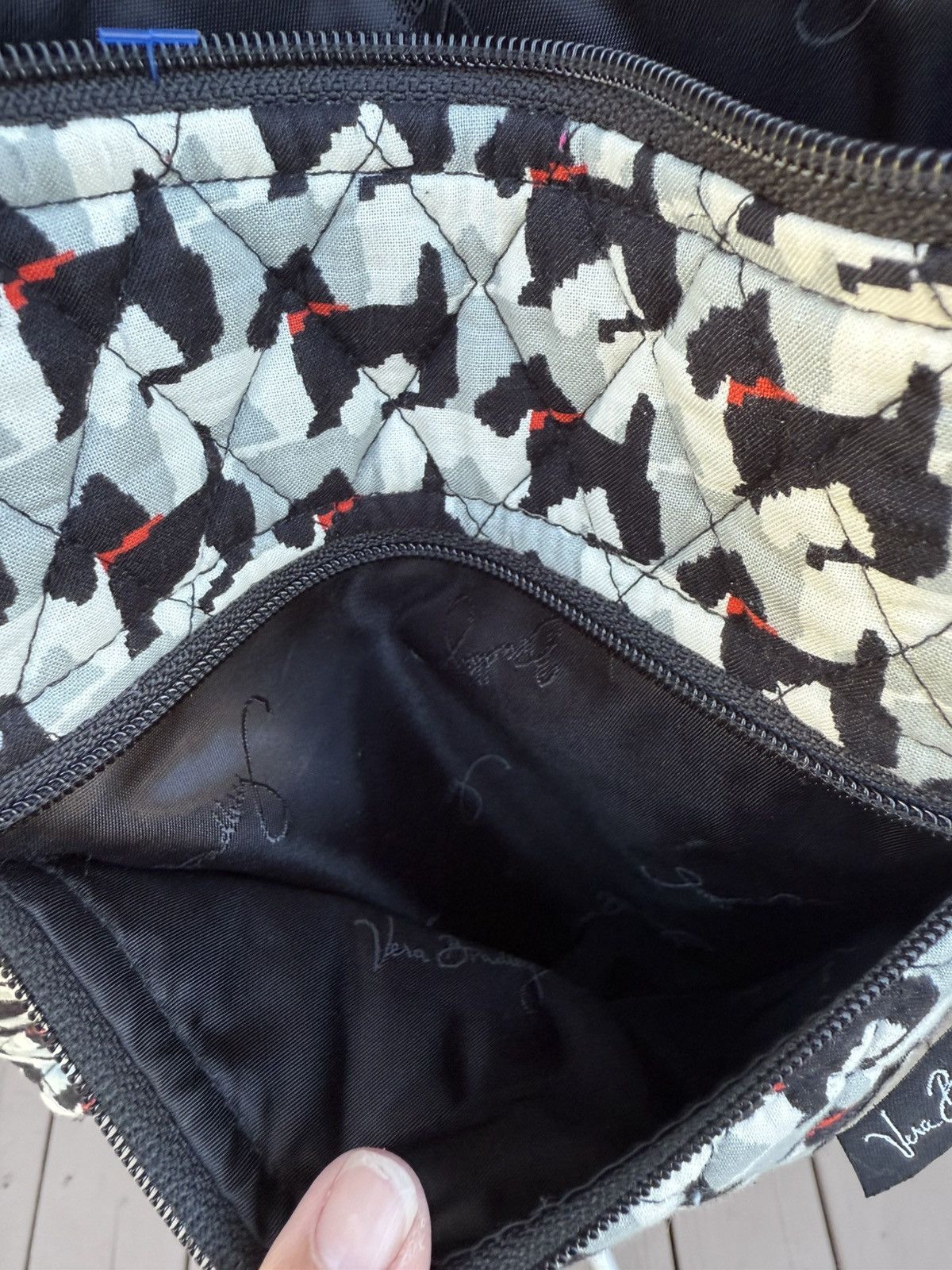 Vera Bradley Vera Bradley Crossbody Hipster Scottie Dog Black White Size ONE SIZE - 9 Thumbnail