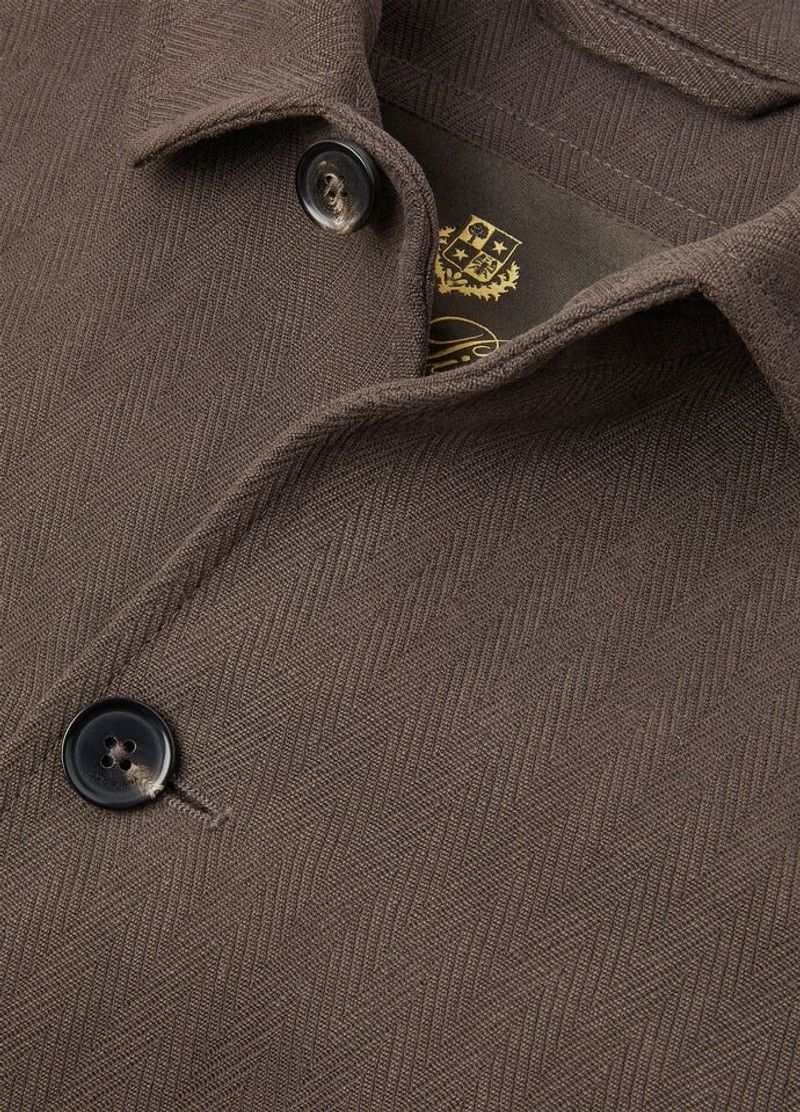Loro Piana o1w1db10226 FAP2078 Evandro Overshirt in Brown Size US S / EU 44-46 / 1 - 7 Thumbnail
