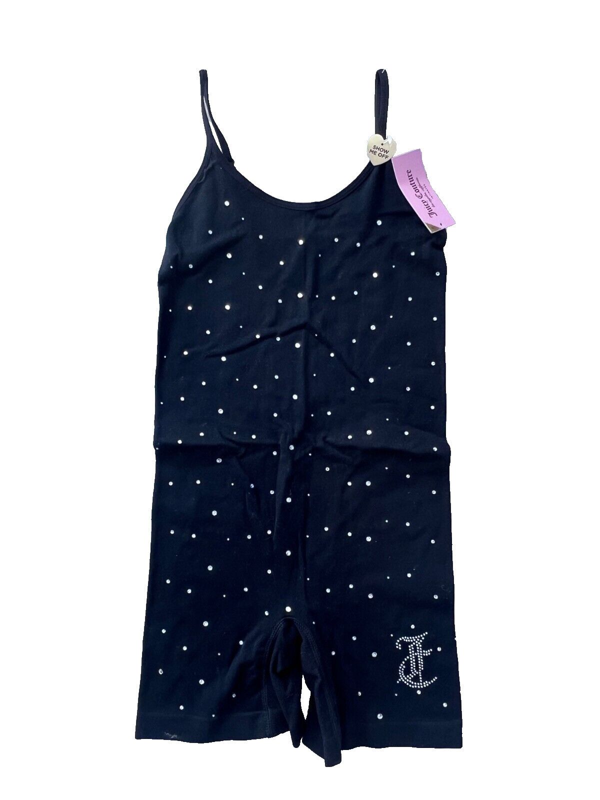 Juicy Couture Juicy Couture Intimates Bling Rhinestone Romper Black ( M ) Size ONE SIZE - 1 Thumbnail