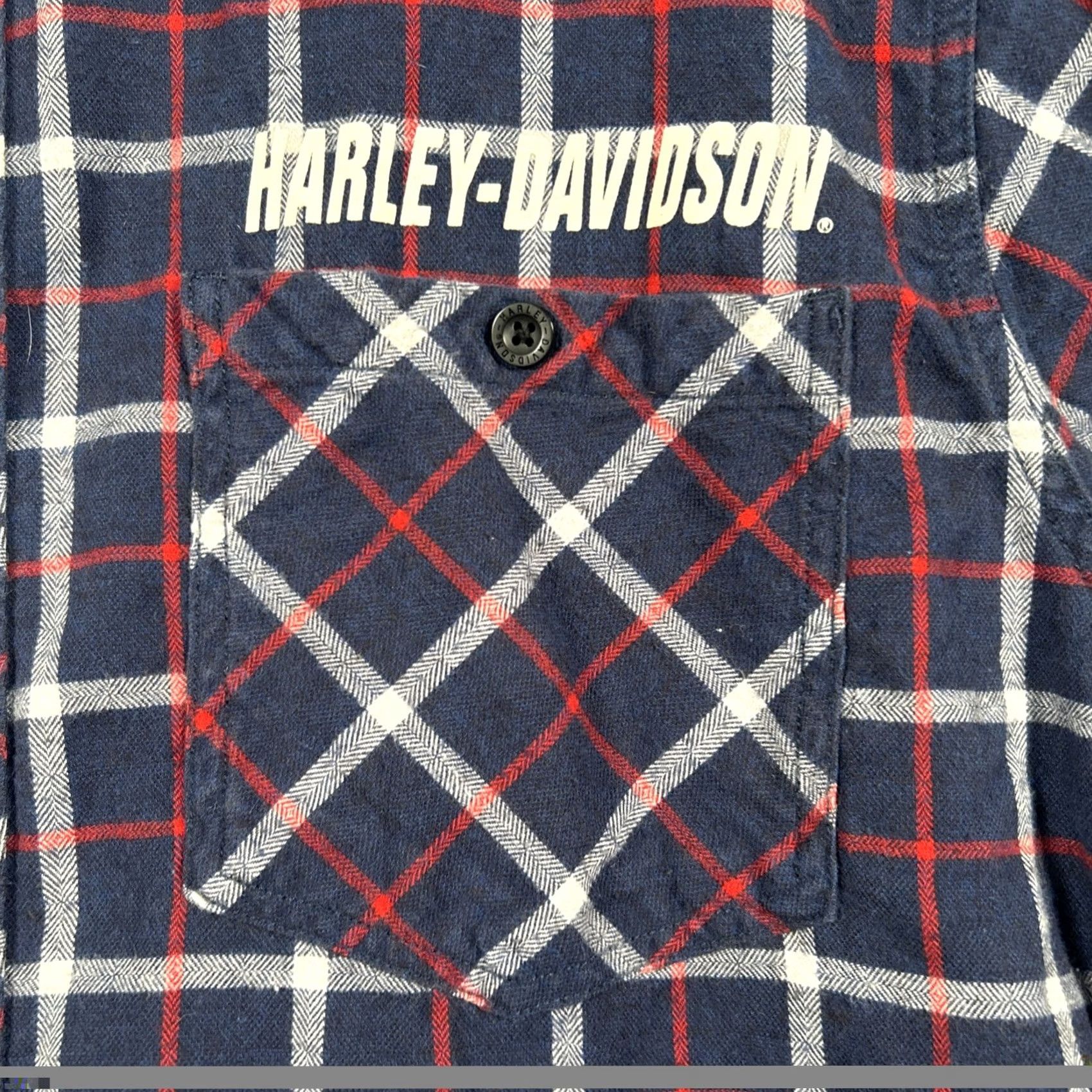 Harley Davidson Harley Davidson Shirt Mens XL Blue Plaid Button Down Flannel Long Sleeve Biker Size US XL / EU 56 / 4 - 3 Thumbnail