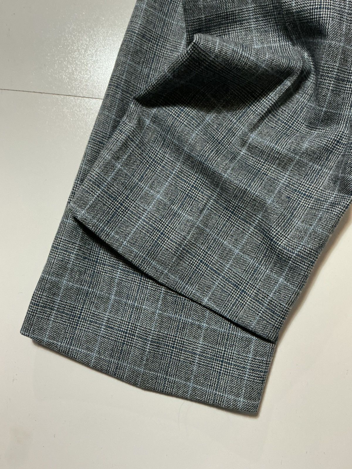 Vintage Vintage 1970s Plaid Wool Knit Flare Wide Leg Dress Pants Size US 32 / EU 48 - 11 Thumbnail