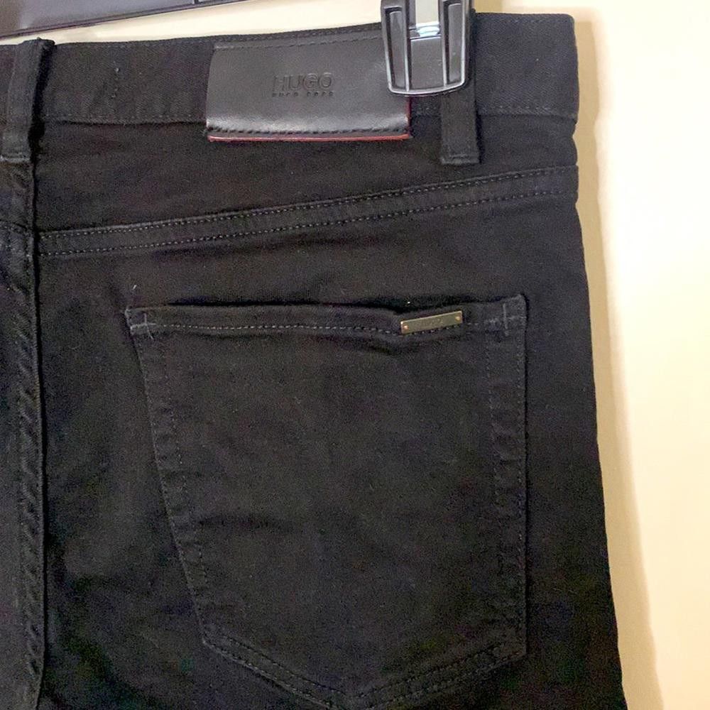 Hugo HUGO - Skinny - 33W32L- 92% ctn 6%poly2% elastic- flat black Size US 33 - 3 Thumbnail