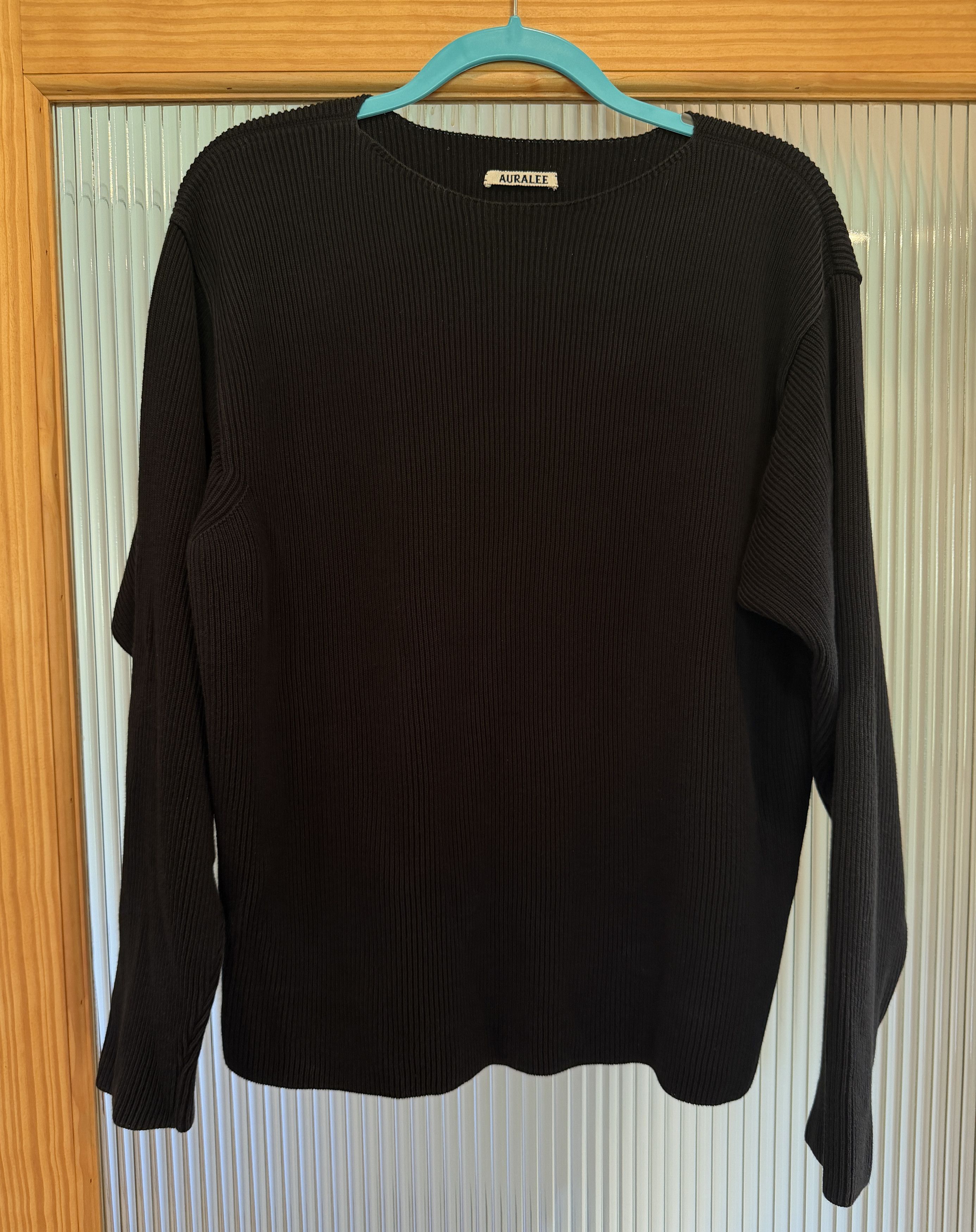 Auralee Rib Knit Boat Neck Sweater Size US M / EU 48-50 / 2 - 1 Thumbnail