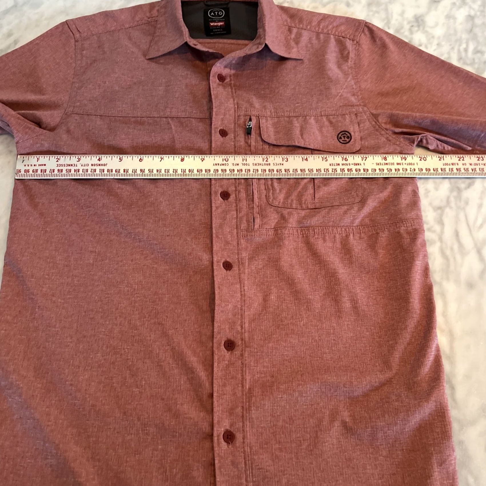 Wrangler Wrangler ATG Shirt Men’s Small Short Sleeve Button-Up Lightweight Outdoor Red Size US S / EU 44-46 / 1 - 7 Thumbnail
