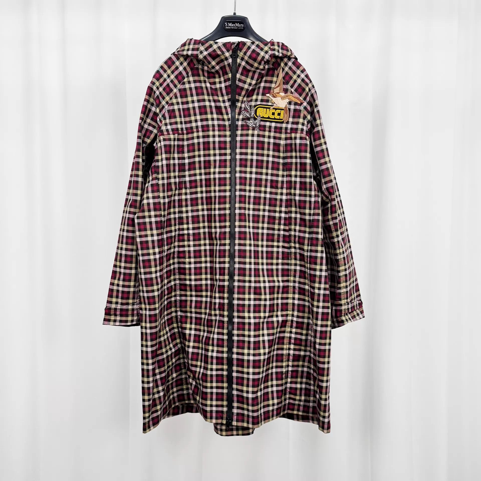 Gucci Gucci GG check crystal letter hooded coat 38 Size XS / US 0-2 / IT 36-38 - 1 Thumbnail