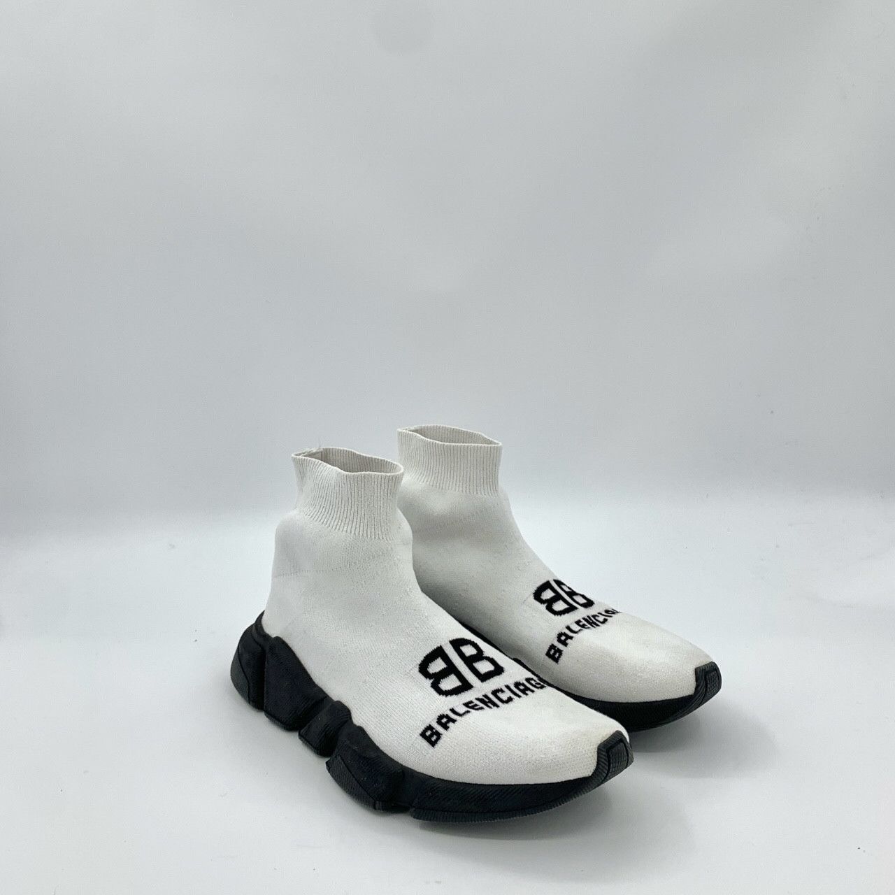 Balenciaga Balenciaga Intarsia Black and White Sock Sneakers Size US 6 / IT 36 - 2 Thumbnail