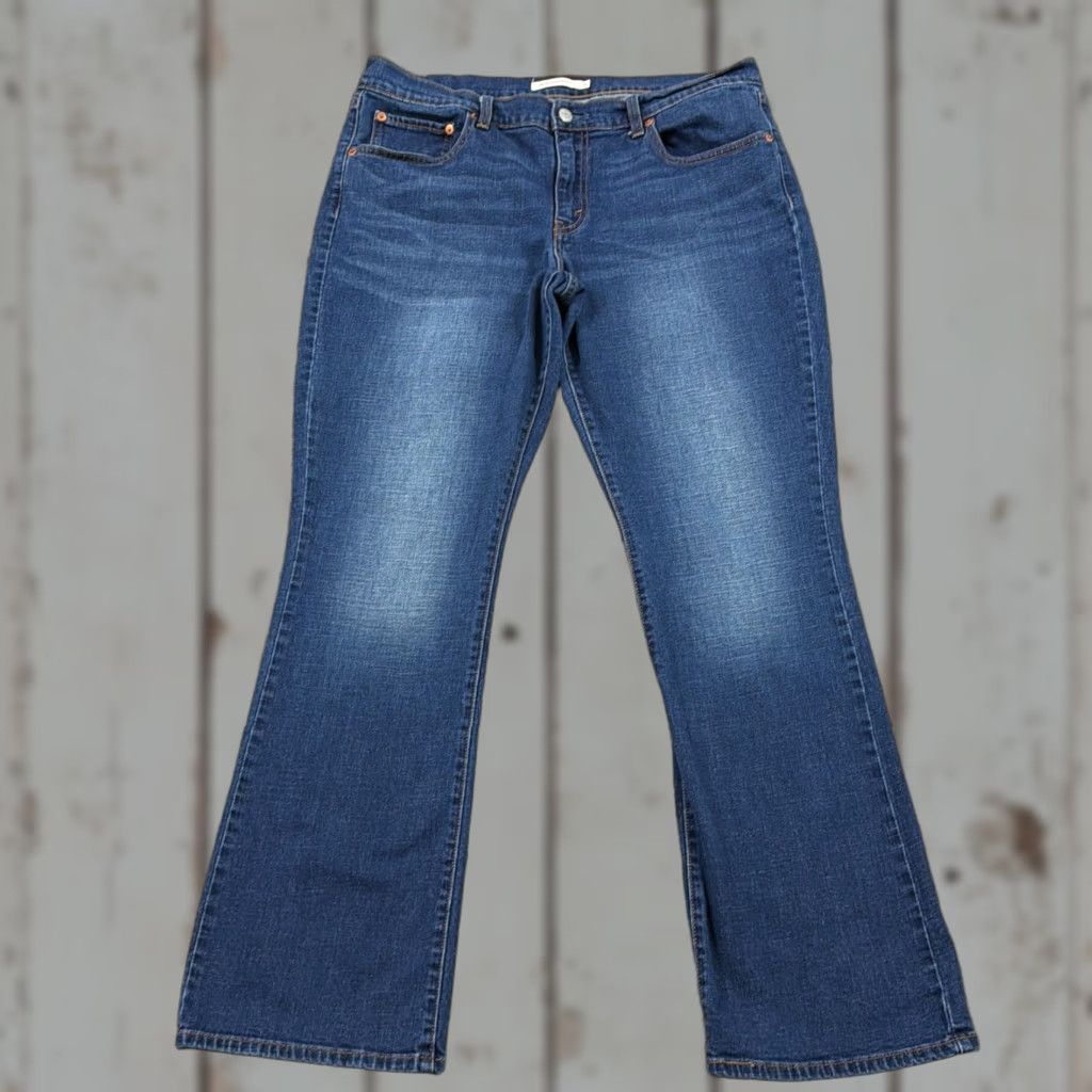 Levi's Levi's Jeans Womens 31 Bootcut Relaxed Fit Dark Wash Denim Stretch 32x31 Size 24" / US 00 / IT 34 - 1 Thumbnail