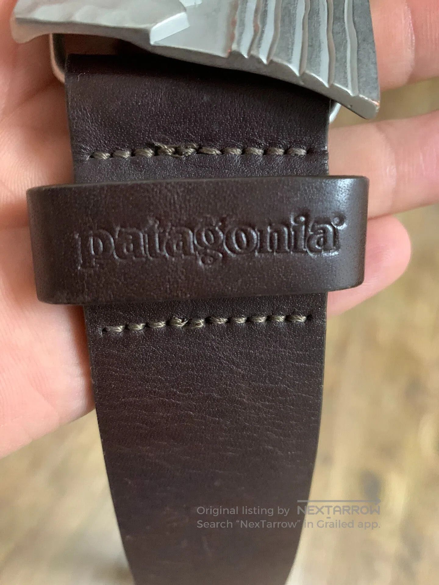 Japanese Brand Patagonia Vintage USA Leather Belt. Size ONE SIZE - 3 Thumbnail