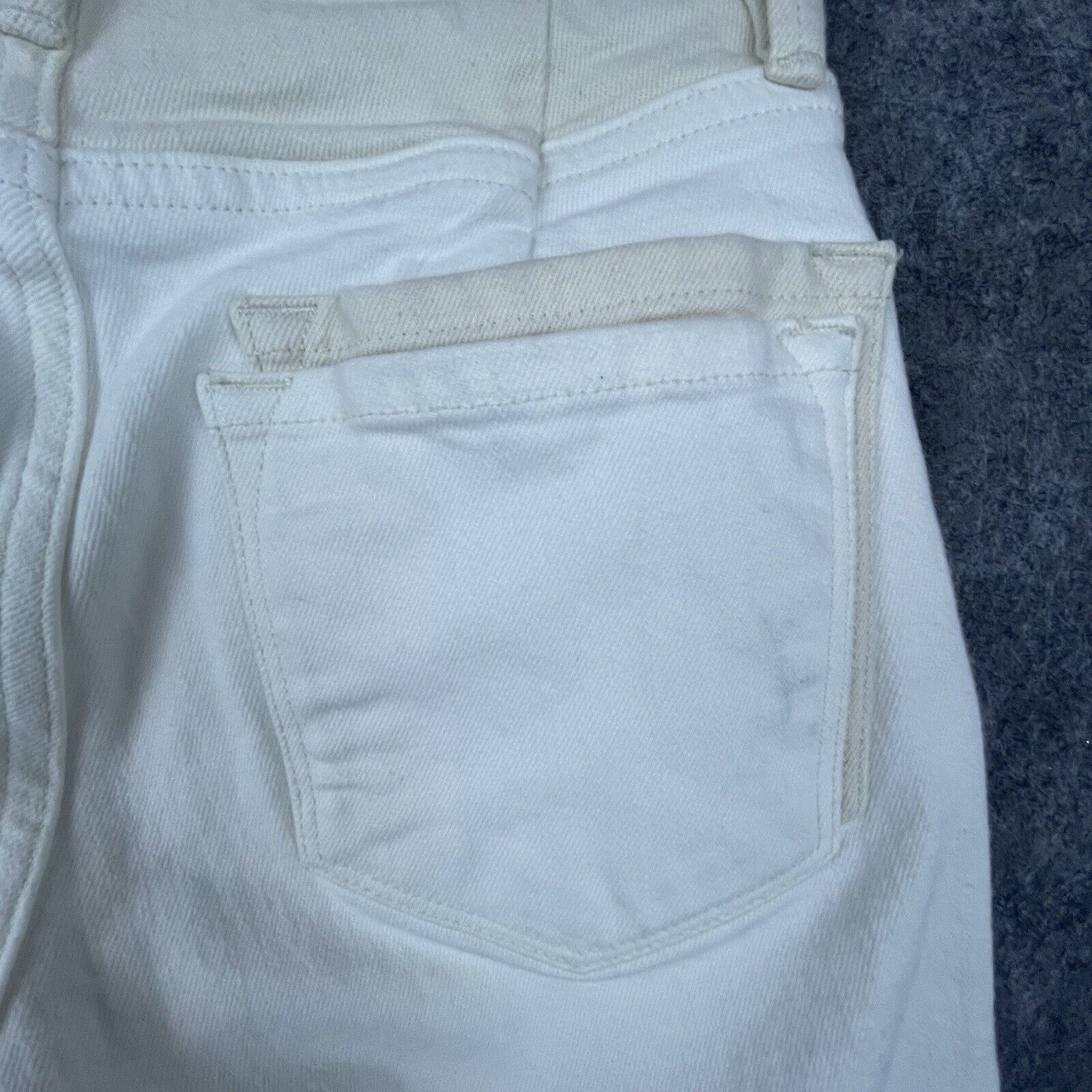 Frame Frame Denim Jeans Women 24 Le Crop Mini Boot White Two Toned Size 24" / US 00 / IT 34 - 3 Thumbnail