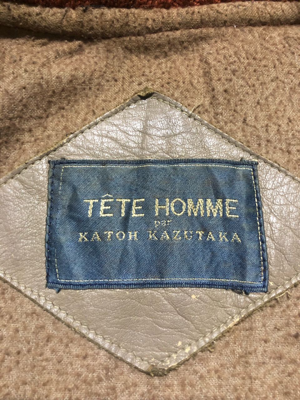 Issey Miyake VINTAGE TETE HOMME KATOH KAZUTAKA VARSITY JACKET DISTRESSED Size US L / EU 52-54 / 3 - 16 Thumbnail