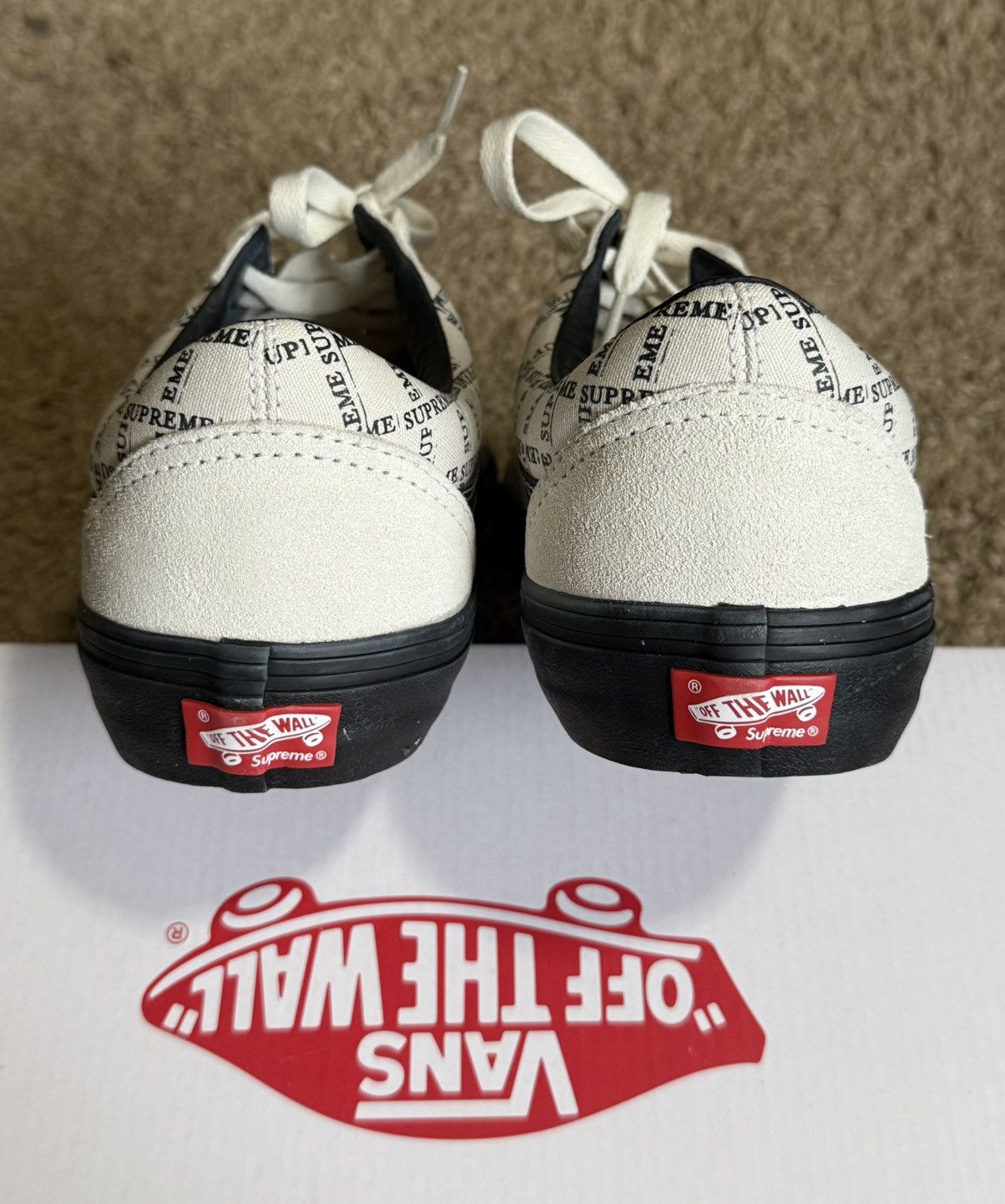 Supreme × Vans Supreme X Vans “Grid” White Gum bottom Size US 10 / EU 43 - 5 Thumbnail
