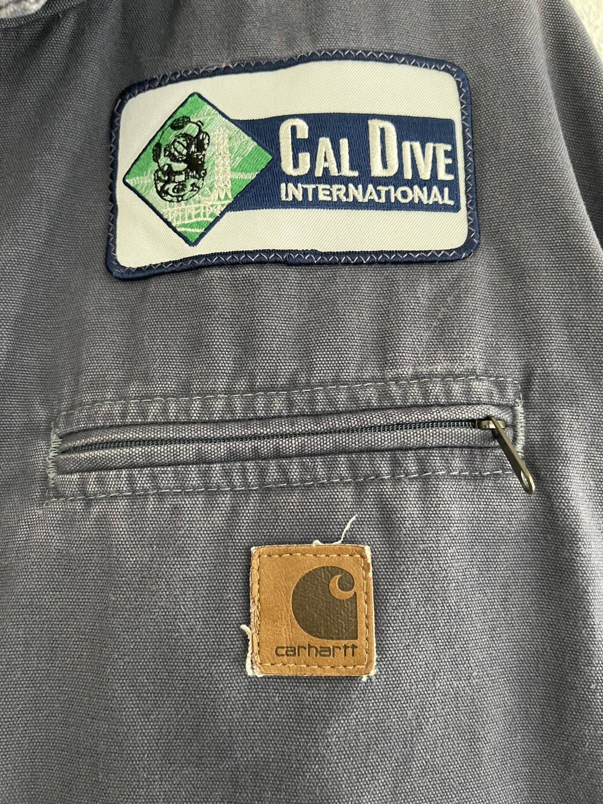 Carhartt Vintage Faded Carhartt Workwear Jacket CalDive Atlantic Size US L / EU 52-54 / 3 - 4 Thumbnail