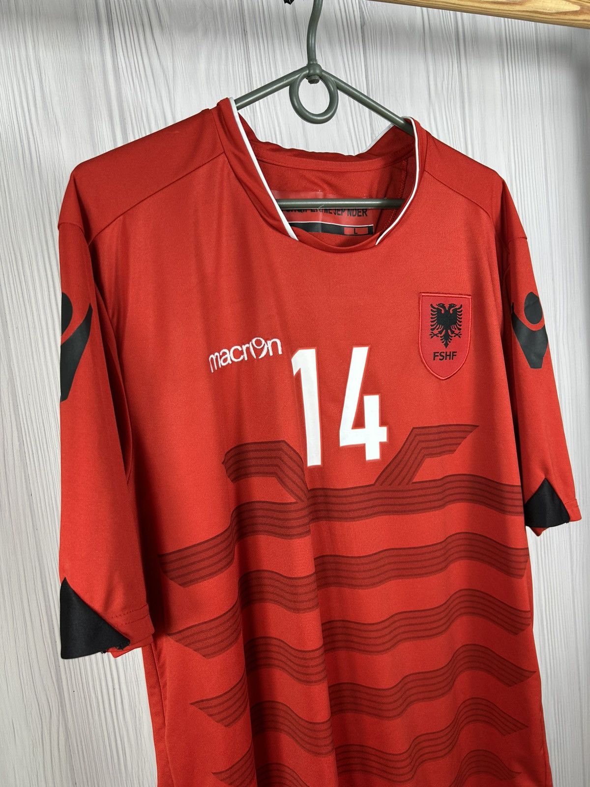 Macron Albania Home Jersey 2016/17 #14 Taulant Xhaka Size L Size US L / EU 52-54 / 3 - 3 Thumbnail