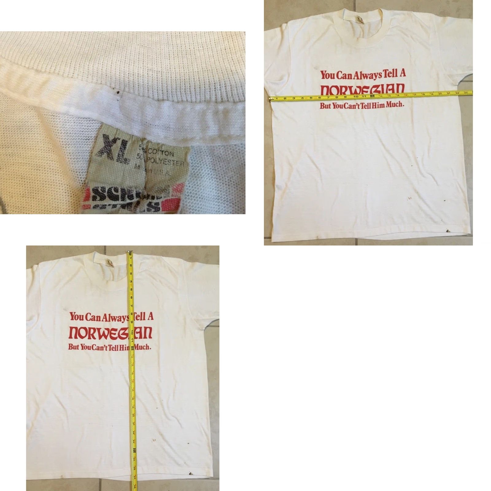 Vintage VINTAGE You Cant Tell A Norwegian Much Faded Distress Shirt M Funny Joke Grunge Nike? Size US M / EU 48-50 / 2 - 11 Thumbnail