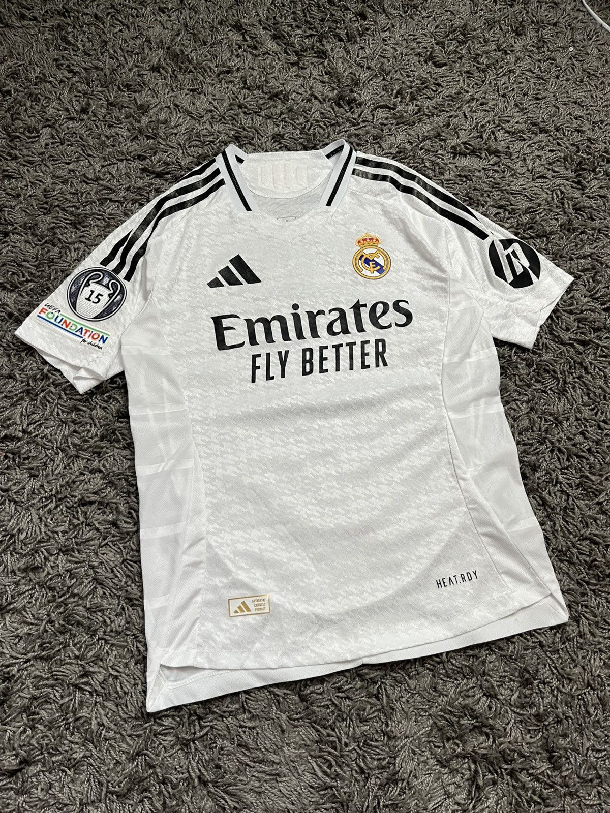 Adidas Real Madrid Mbappe #9 UCL Authentic Player Version Jersey Size US S / EU 44-46 / 1 - 1 Thumbnail