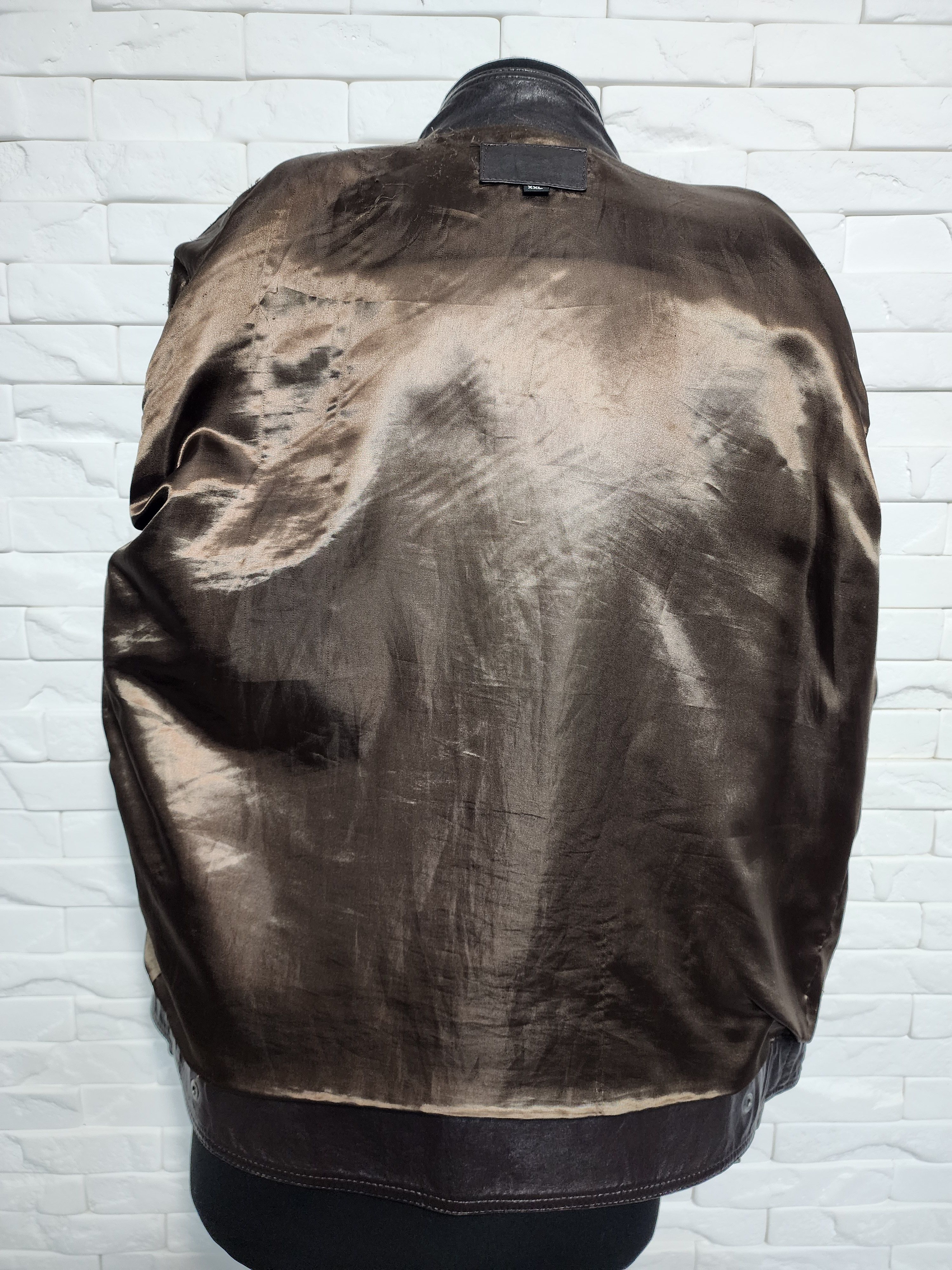Uniqlo Brown Leather Jacket: Men's Sport Coat Size US L / EU 52-54 / 3 - 7 Thumbnail