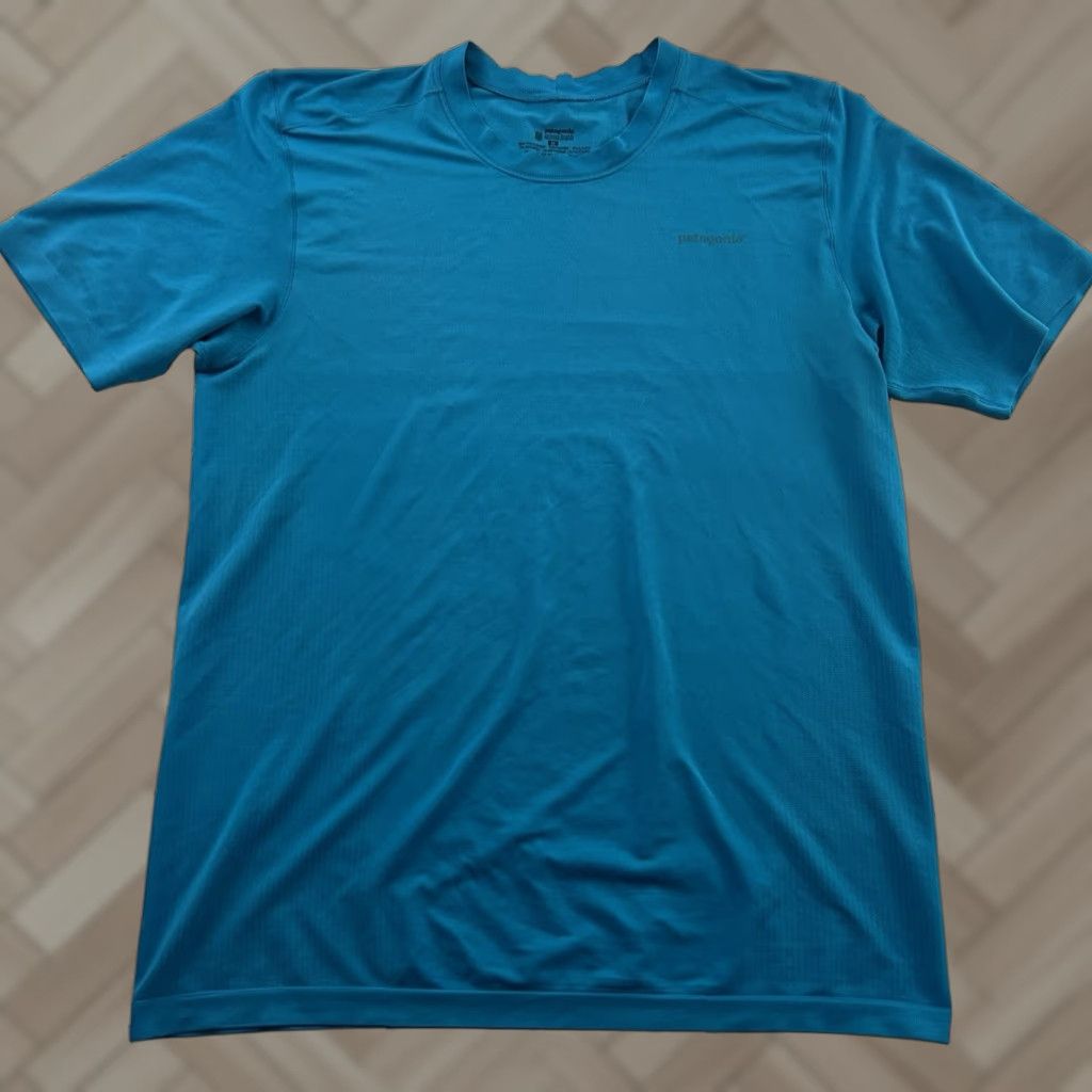 Patagonia Patagonia Short Sleeve Shirt Men M Medium Blue Polyester Spandex Baselayer T-Shirt Activewear Size US M / EU 48-50 / 2 - 1 Thumbnail