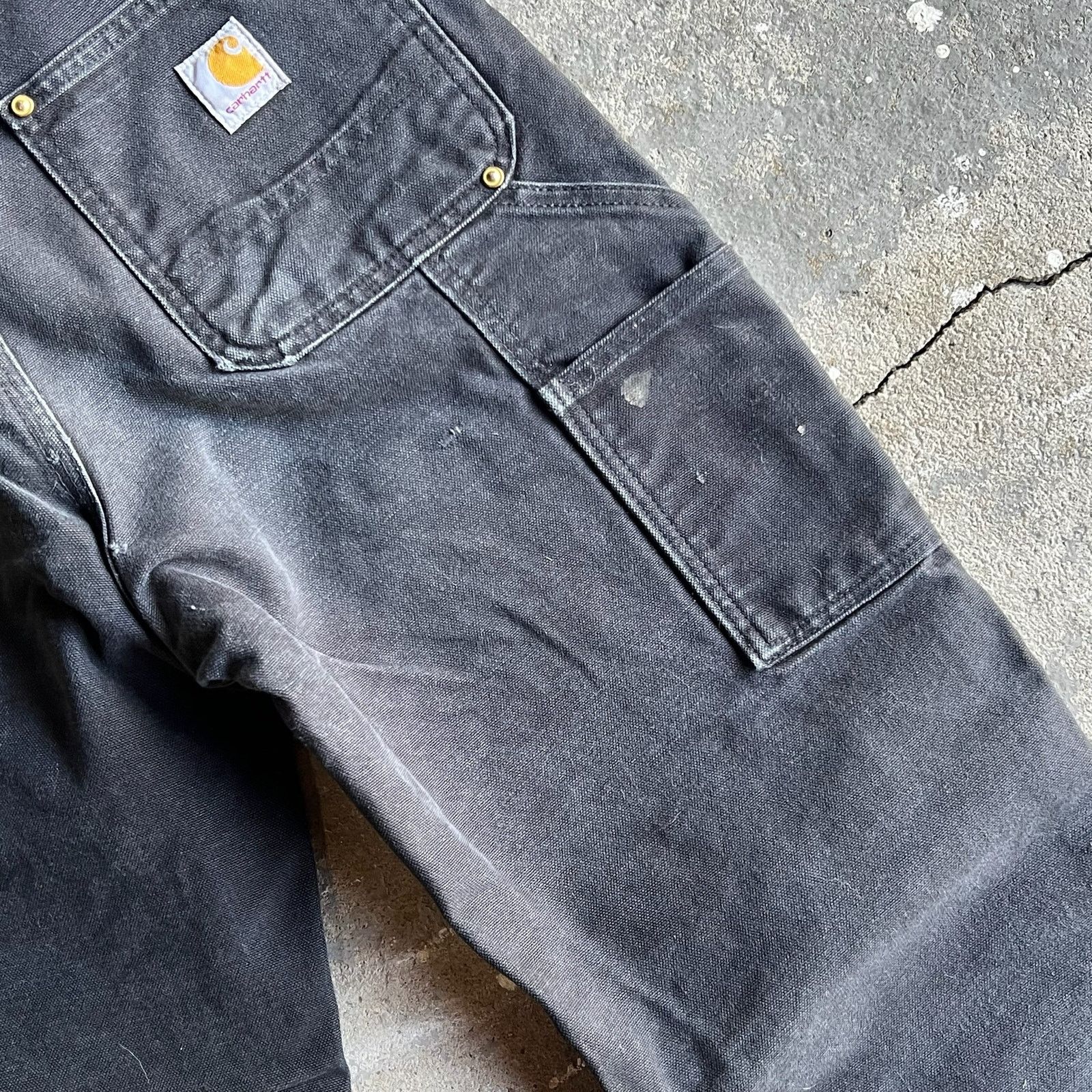 Carhartt × Vintage Carhartt black double knee work wear carpenter pants Size US 27 - 9 Thumbnail