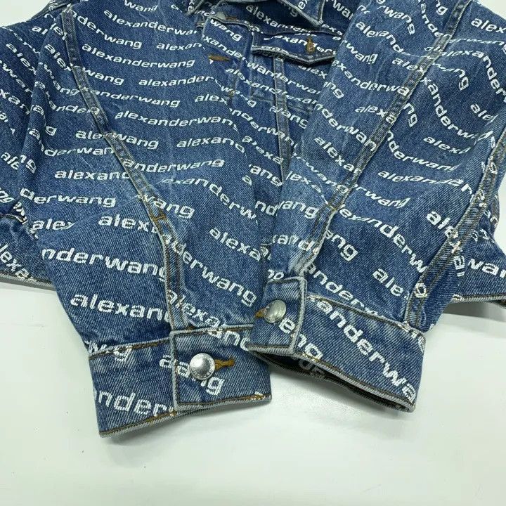 Other Alexander Wang Logo Print Denim Jacket for Women - Size S / US 4 / IT 40 - 7 Thumbnail