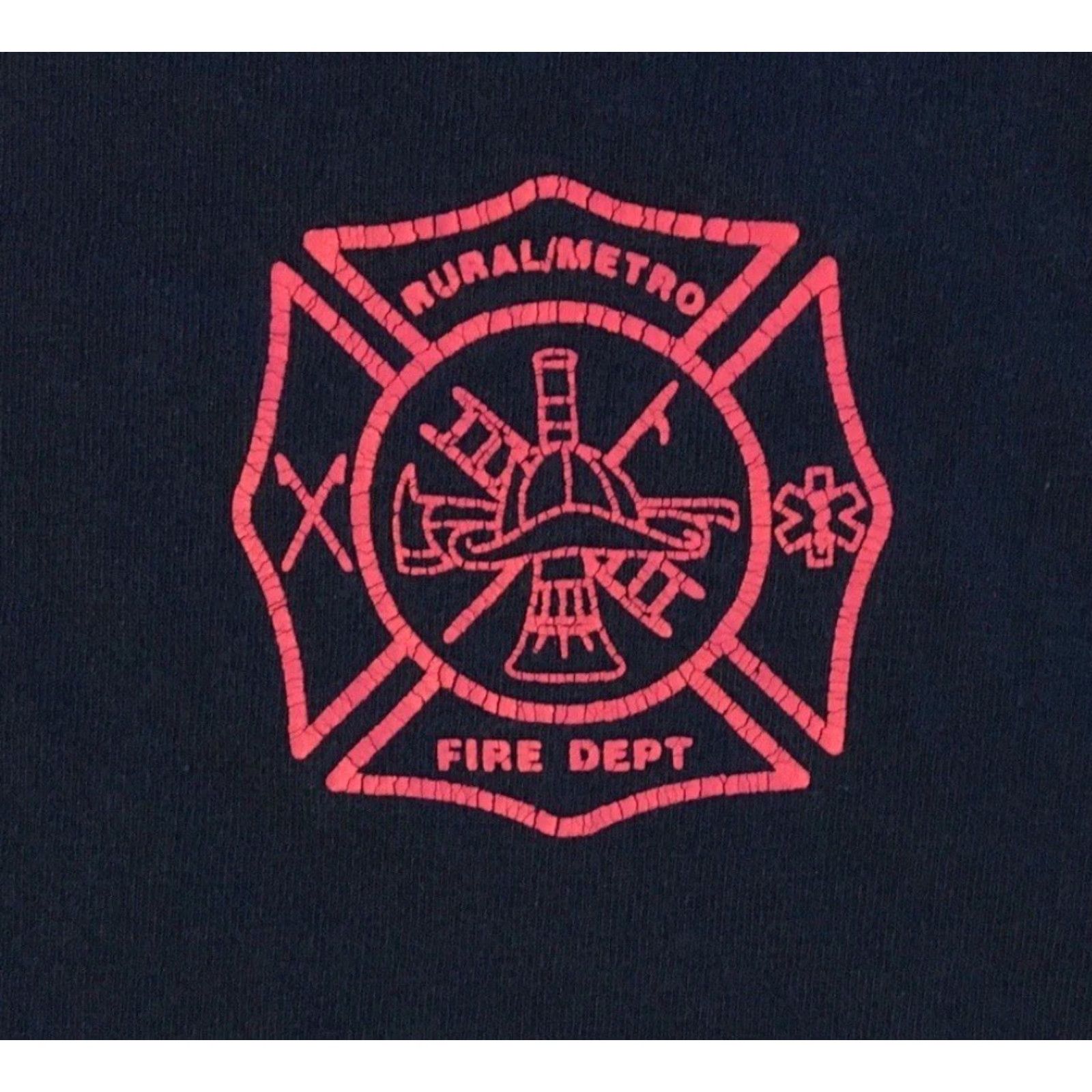 Vintage VINTAGE Rural/Metro Fire Dept Faded Shirt XXL Arizona Fighter Cop Biker Grunge 90s Size US XXL / EU 58 / 5 - 4 Thumbnail
