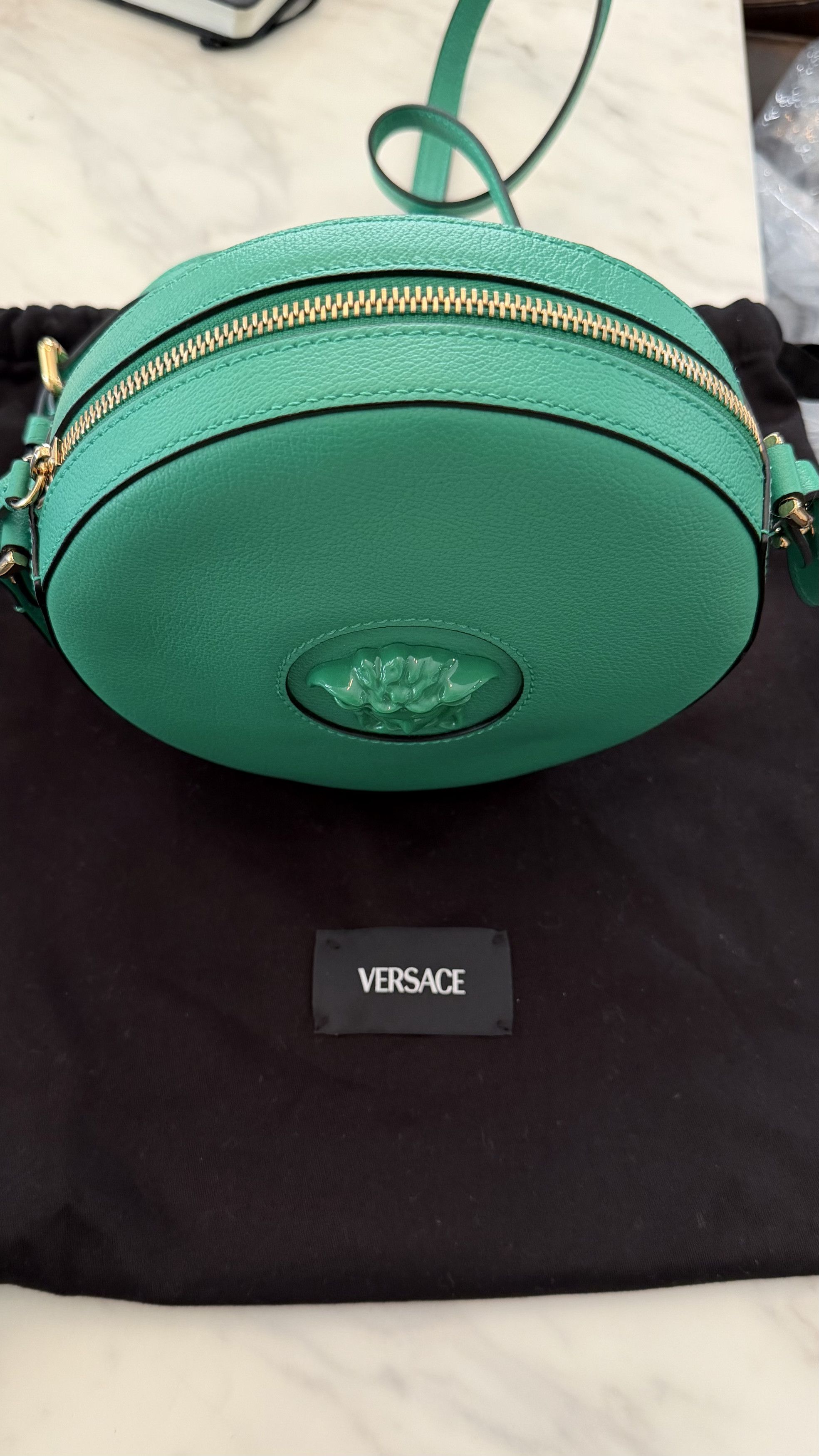 Versace Versace La Medusa Camera Green Cross Body Bag Size ONE SIZE - 7 Thumbnail