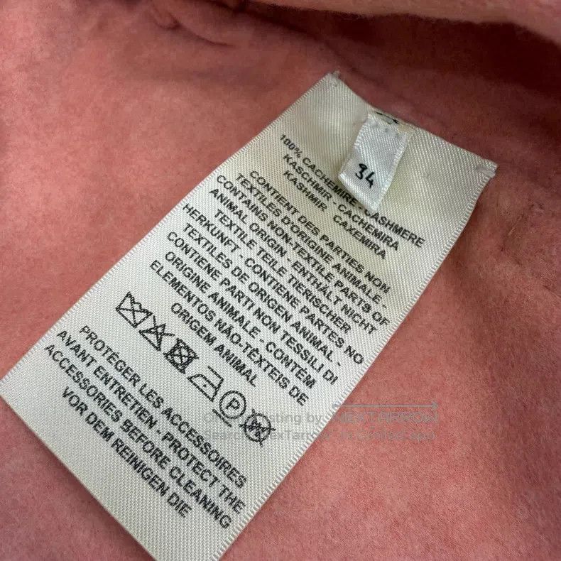 Hermes Hermes Pink Leather Cashmere Mid-Length Coat Size XXS / US 00 / IT 34 - 5 Thumbnail