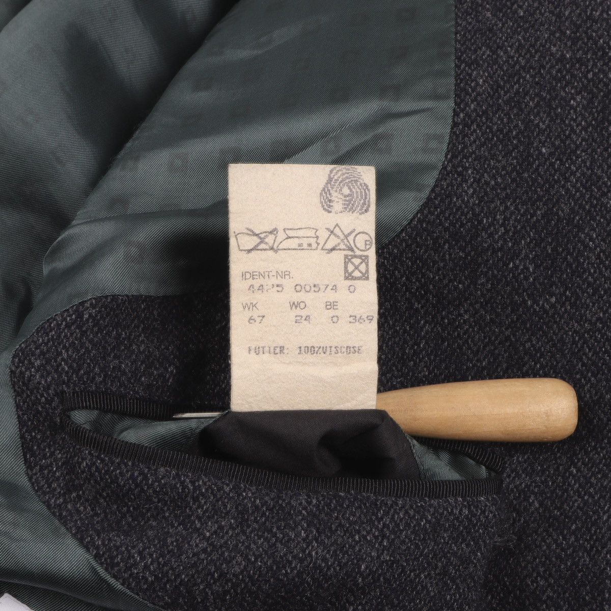 Hugo Boss Vintage Blazer Jacket Hugo Boss Lambs Wool Dark Gray Size 46R - 17 Thumbnail