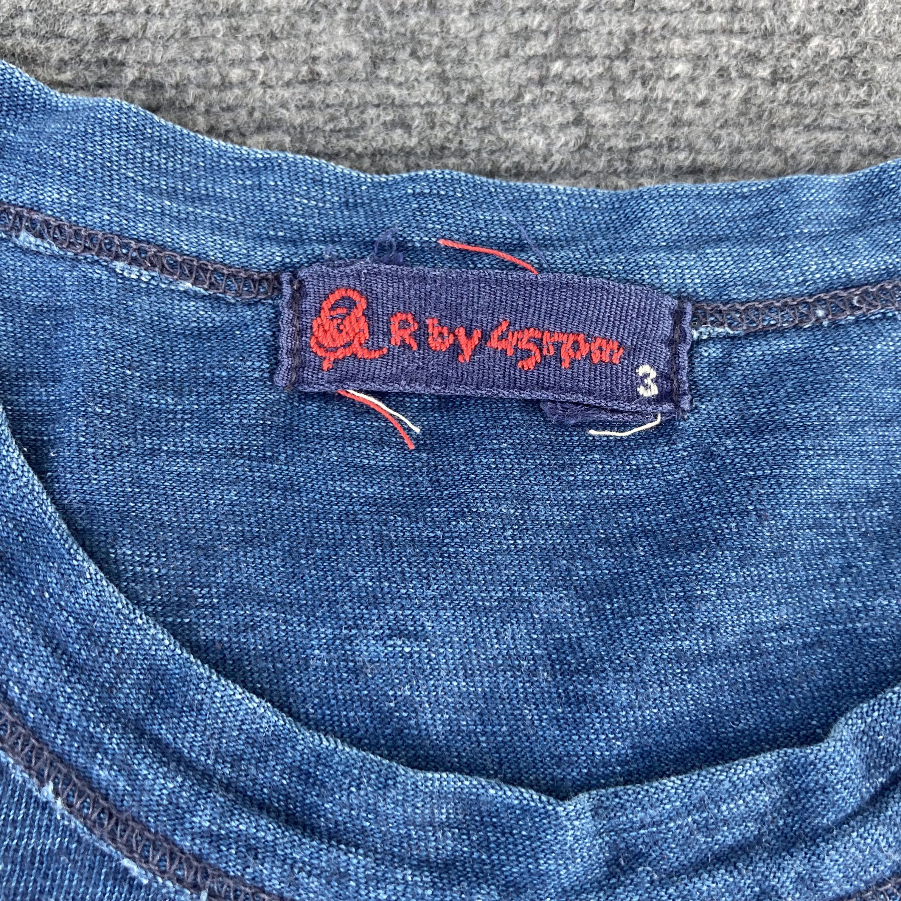 45rpm × Japanese Brand × Vintage Vtg 45 RPM Original 45rpm Denim T Shir Size US M / EU 48-50 / 2 - 4 Thumbnail