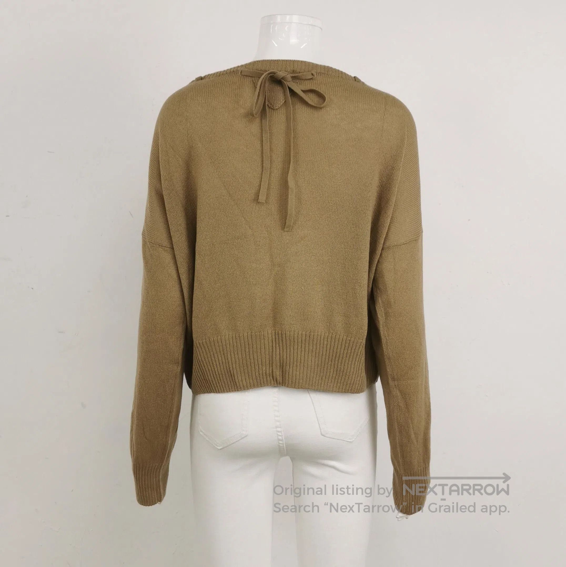 Prada Prada Cashmere Tie Sweater in Earthy Tone . Size L / US 10 / IT 46 - 2 Thumbnail