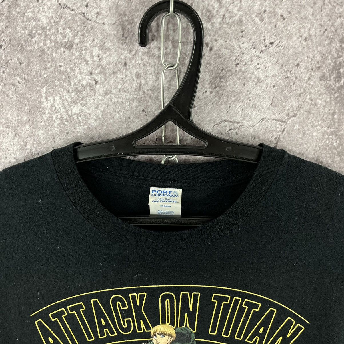 Japanese Brand Attack on Titan Anime Tee Port Company Big Logo Black Size L Size US L / EU 52-54 / 3 - 3 Thumbnail