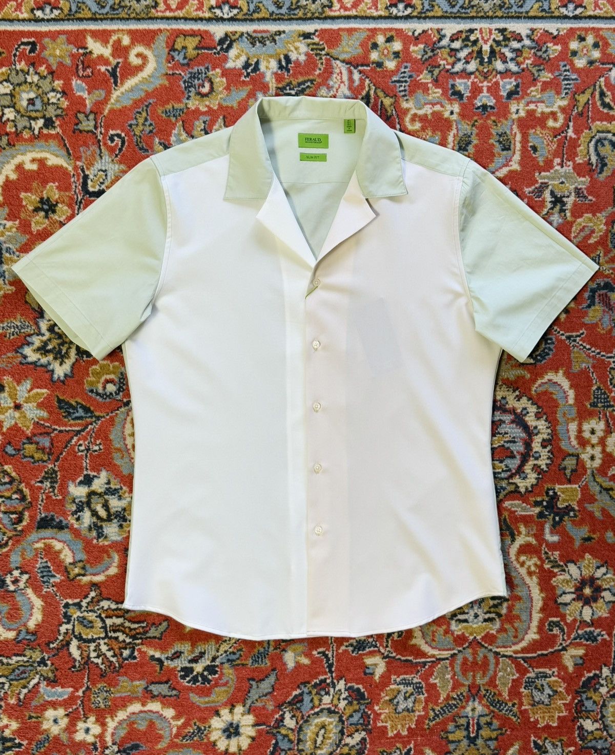 Gianni Feraud Gianni Feraud Camp Collar 3 Tone Short Sleeve Shirt Size US L / EU 52-54 / 3 - 6 Thumbnail