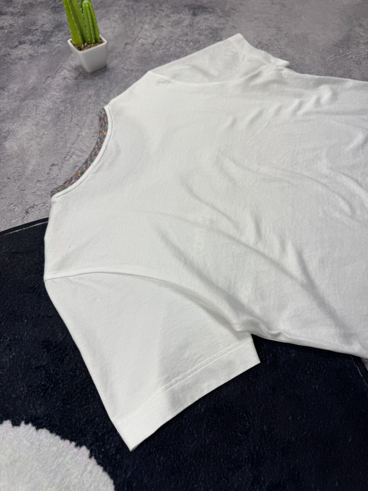 Missoni Missoni Logo T-shirt w/ Signature Space-Dye Knit Collar Size US S / EU 44-46 / 1 - 11 Thumbnail