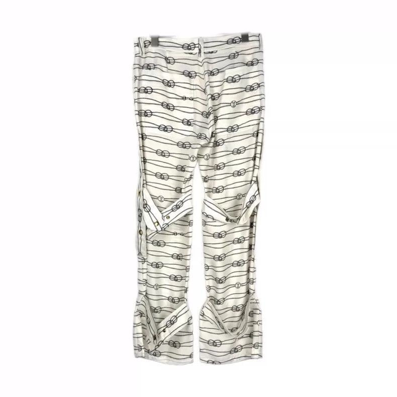 Louis Vuitton Louis Vuitton White Nautical Series Mulberry Silk Pants 250 Size US 36 / EU 52 - 2 Thumbnail