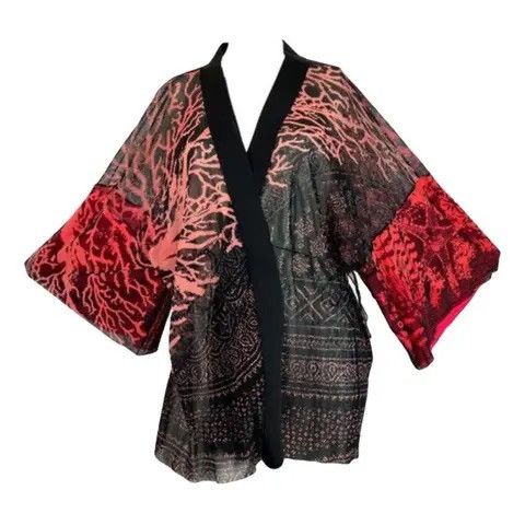 Jean Paul Gaultier Vintage Jean Paul Gaultier Mesh Wrap Top Robe Size M / US 6-8 / IT 42-44 - 2 Thumbnail