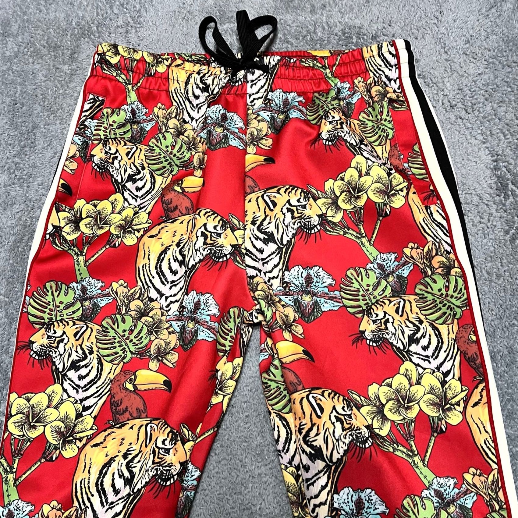 Vintage VINTAGE Victorious Pants Mens XXL Jungle Jogger Tiger Sweatpants Red Size US 39 - 2 Thumbnail