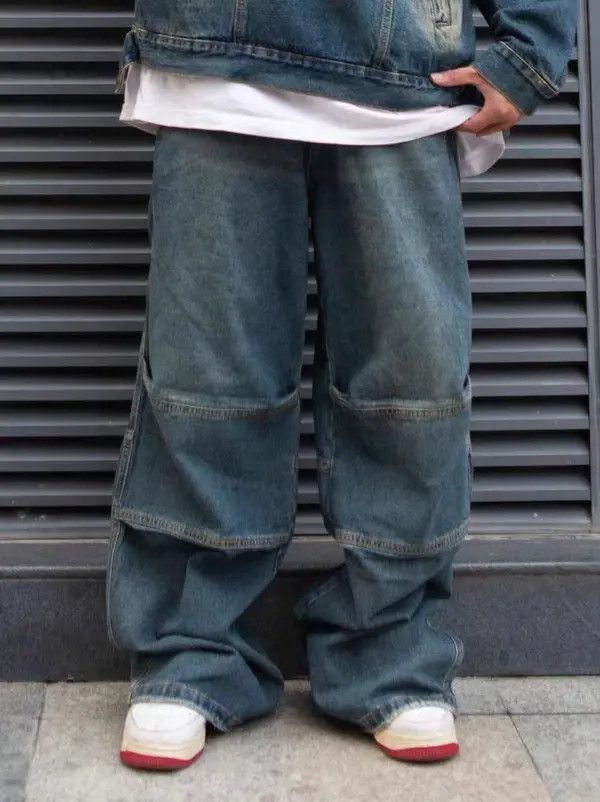 VIBE Street Hip Hop Washed Heavy Jeans Size US 32 / EU 48 - 8 Thumbnail