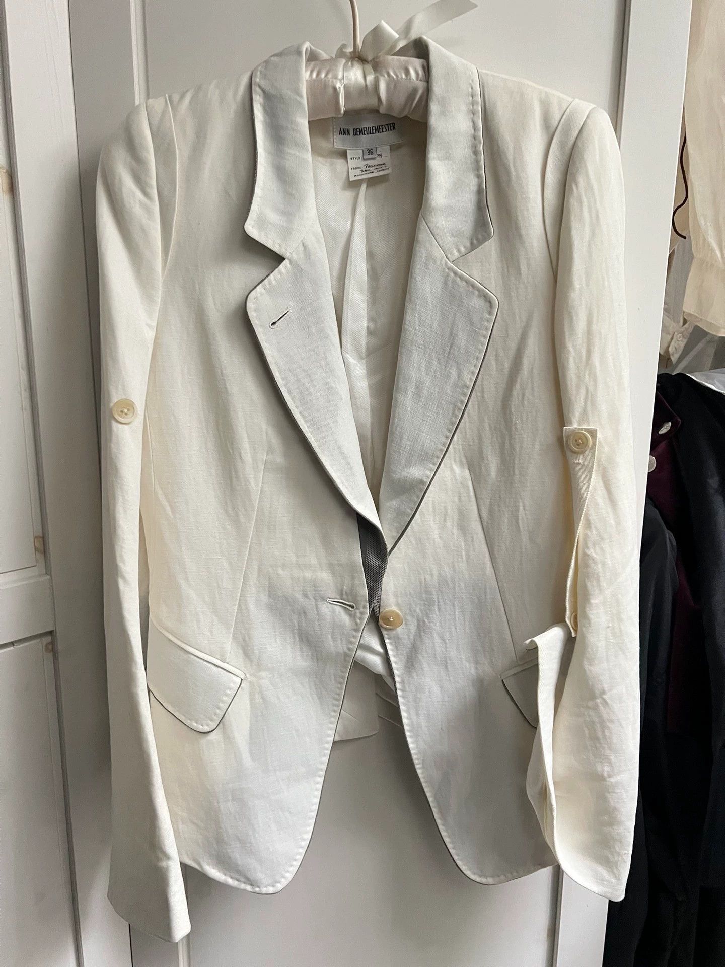 Ann Demeulemeester ANN DEMEULEMEESTER white jacket Size M / US 6-8 / IT 42-44 - 1 Thumbnail