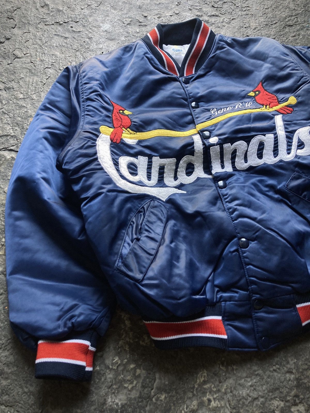 Vintage Vintage 80s St. Louis Cardinals Satin Bomber Jacket Size S / US 4 / IT 40 - 2 Thumbnail