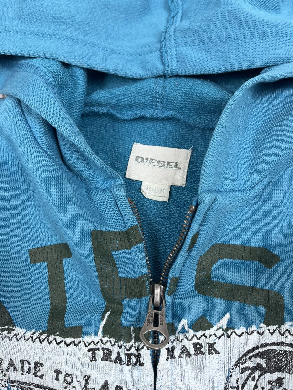 Diesel Vintage Y2K Diesel Logo Zip Hoodie Streetwear 00s size M Size M / US 6-8 / IT 42-44 - 5 Thumbnail