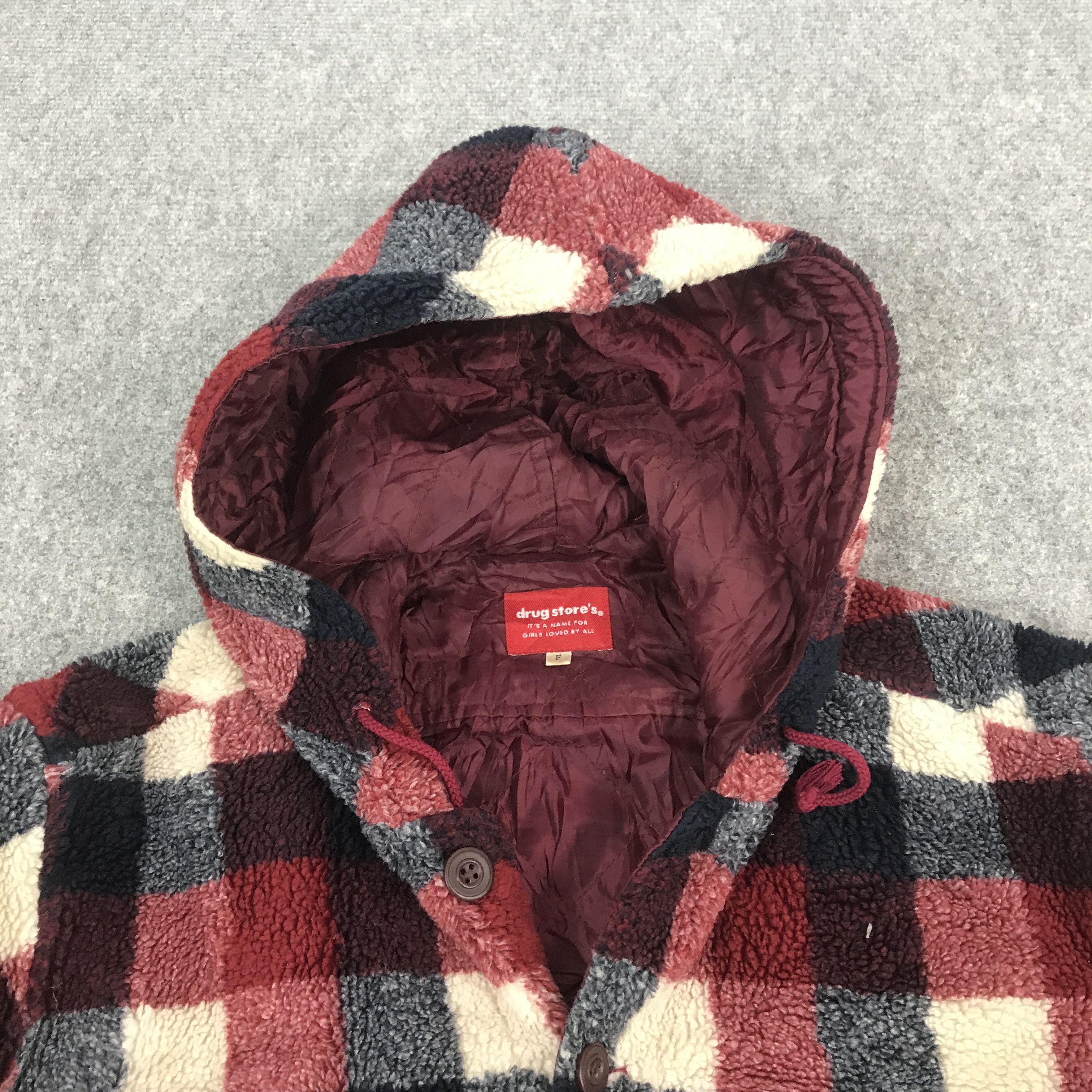 Japanese Brand Rare drug store's sherpa fleece button jacket Size US M / EU 48-50 / 2 - 8 Thumbnail