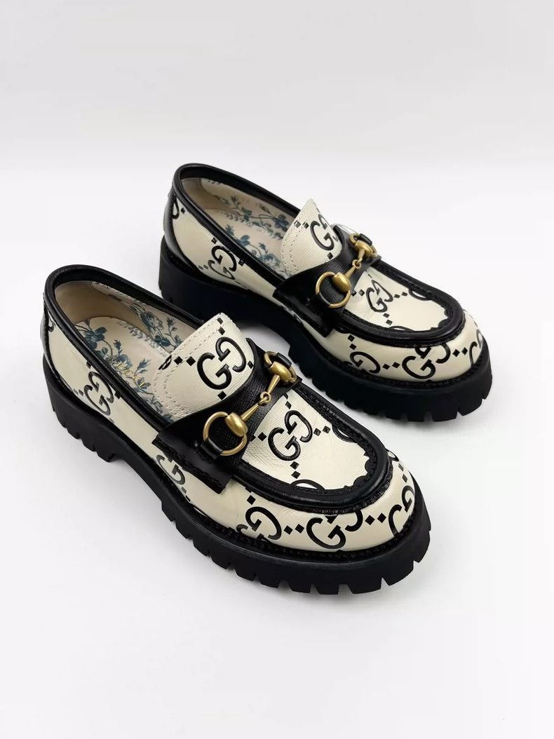 Gucci Gucci White Bee Embroidered Loafers-2505 Size US 7.5 / EU 40-41 - 2 Thumbnail