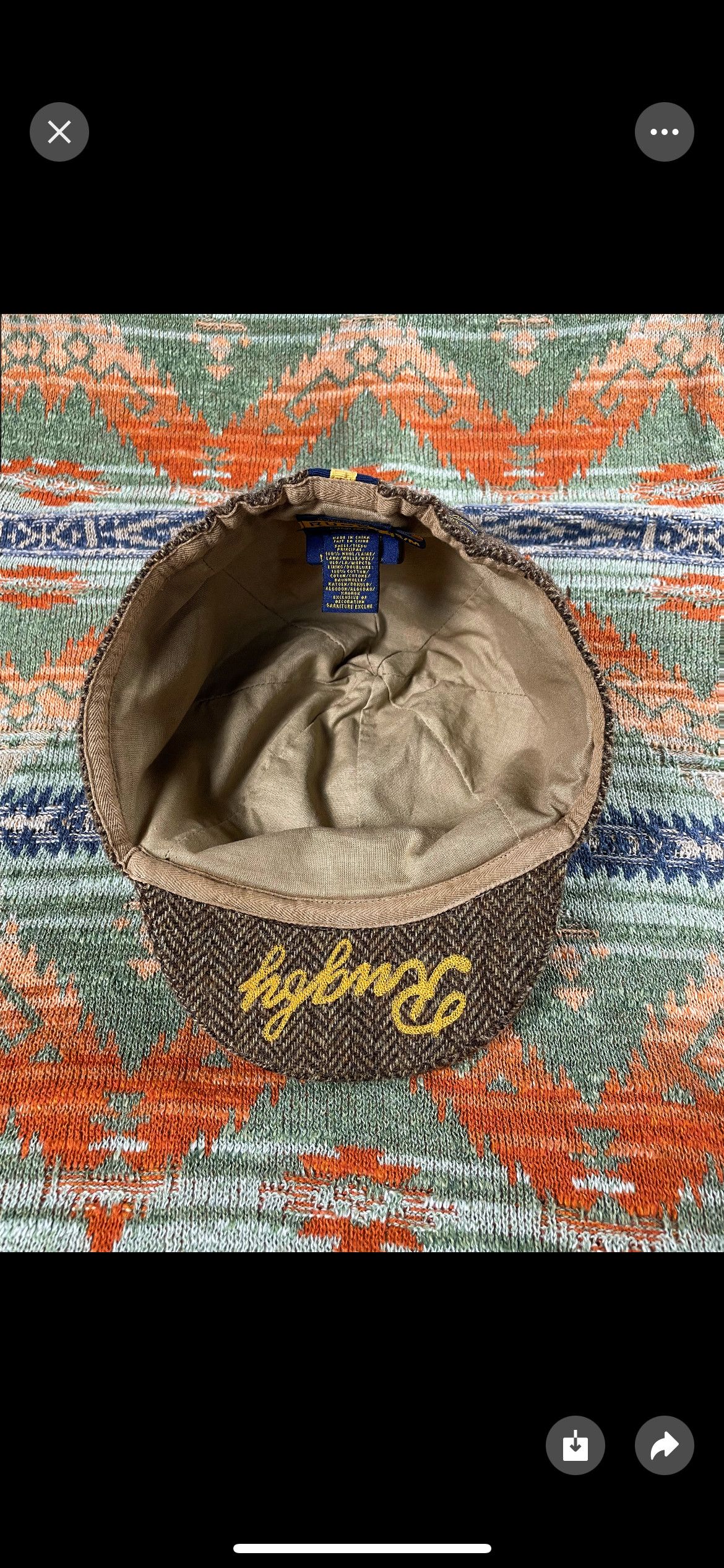 Ralph Lauren × Rugby Ralph Lauren Ralph Lauren Wool tweed Run Cycling Cap Limited Hat Size ONE SIZE - 8 Thumbnail