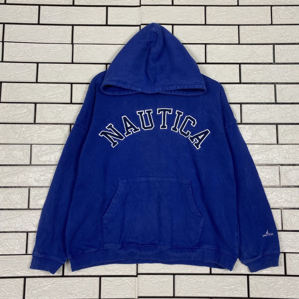 Japanese Brand 📌Vintage Hoodie Nautica Pull Over Embroidery Big Logo Size US XL / EU 56 / 4 - 2 Thumbnail