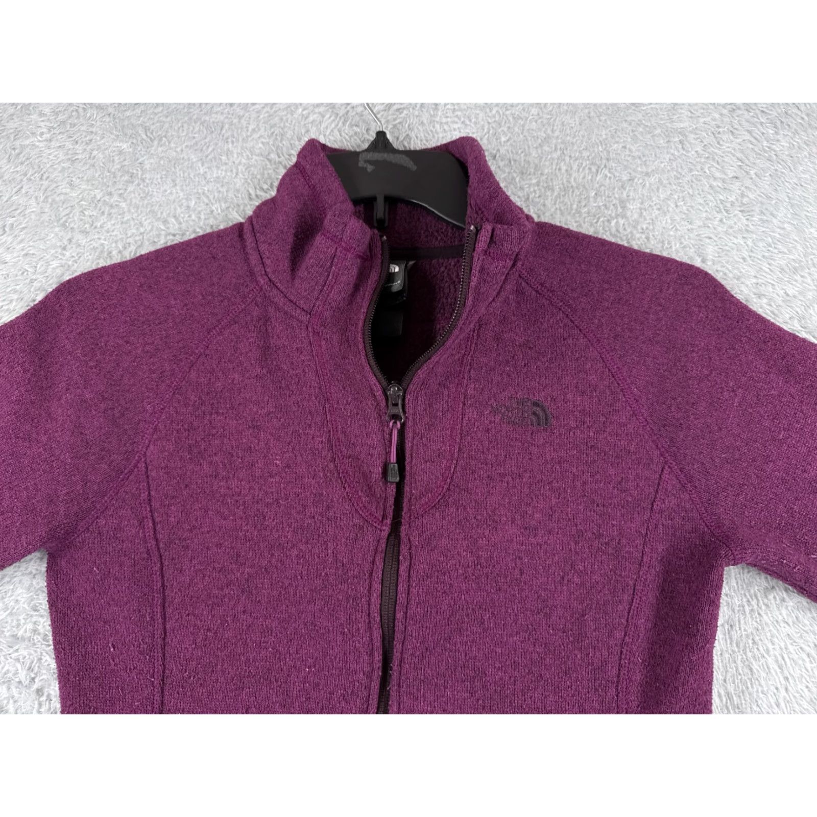 The North Face The North Face Jacket Women Small Purple Knit Shell Fleece Lined Polyester Mock Size L / US 10 / IT 46 - 4 Thumbnail