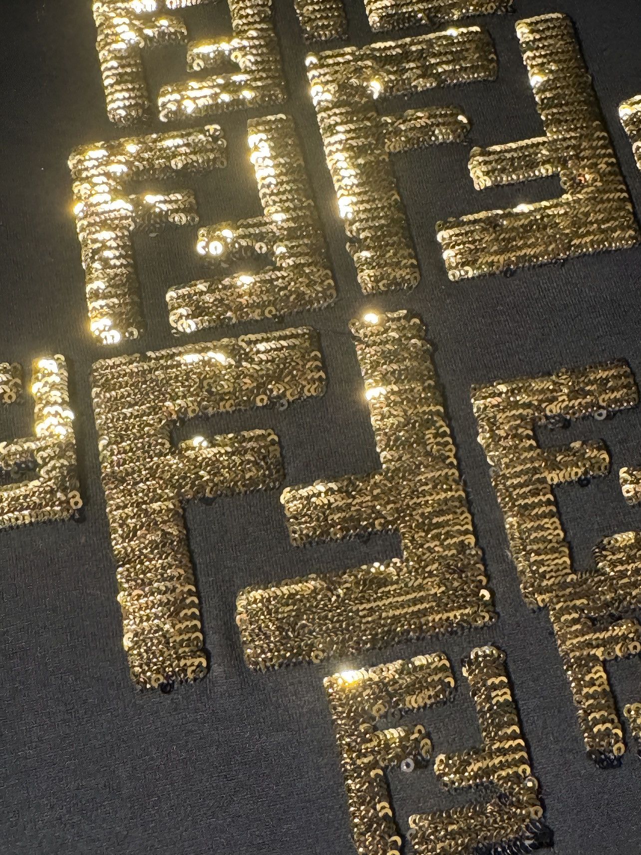 Fendi Fendi R I J.Goldstein FF Shiny Gold "Nero" T-Shirt — Size S Size US S / EU 44-46 / 1 - 3 Thumbnail
