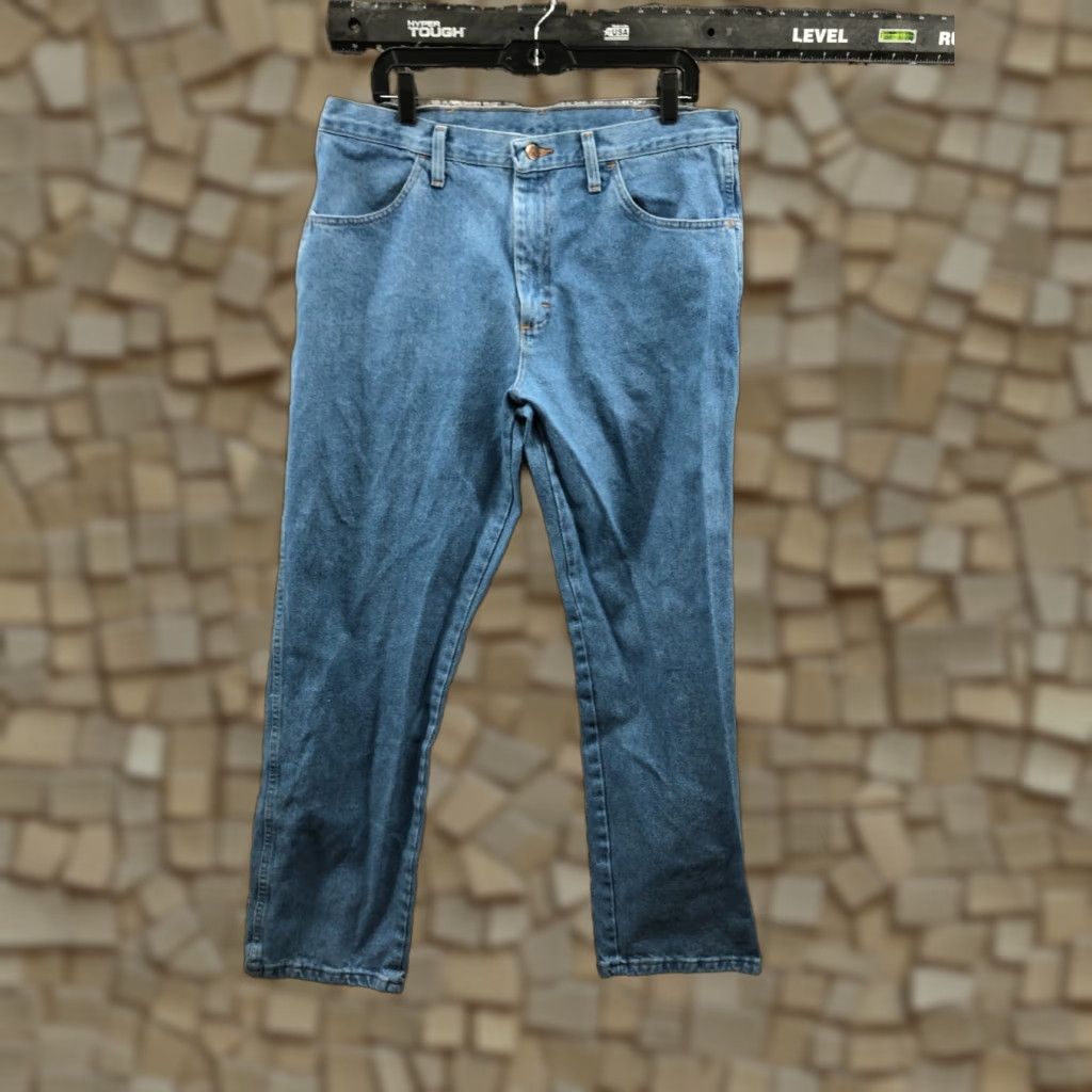 Denime Rustler Jeans 36x30 Mens Mid Rise Straight Leg Blue Denim Size US 36 / EU 52 - 1 Thumbnail