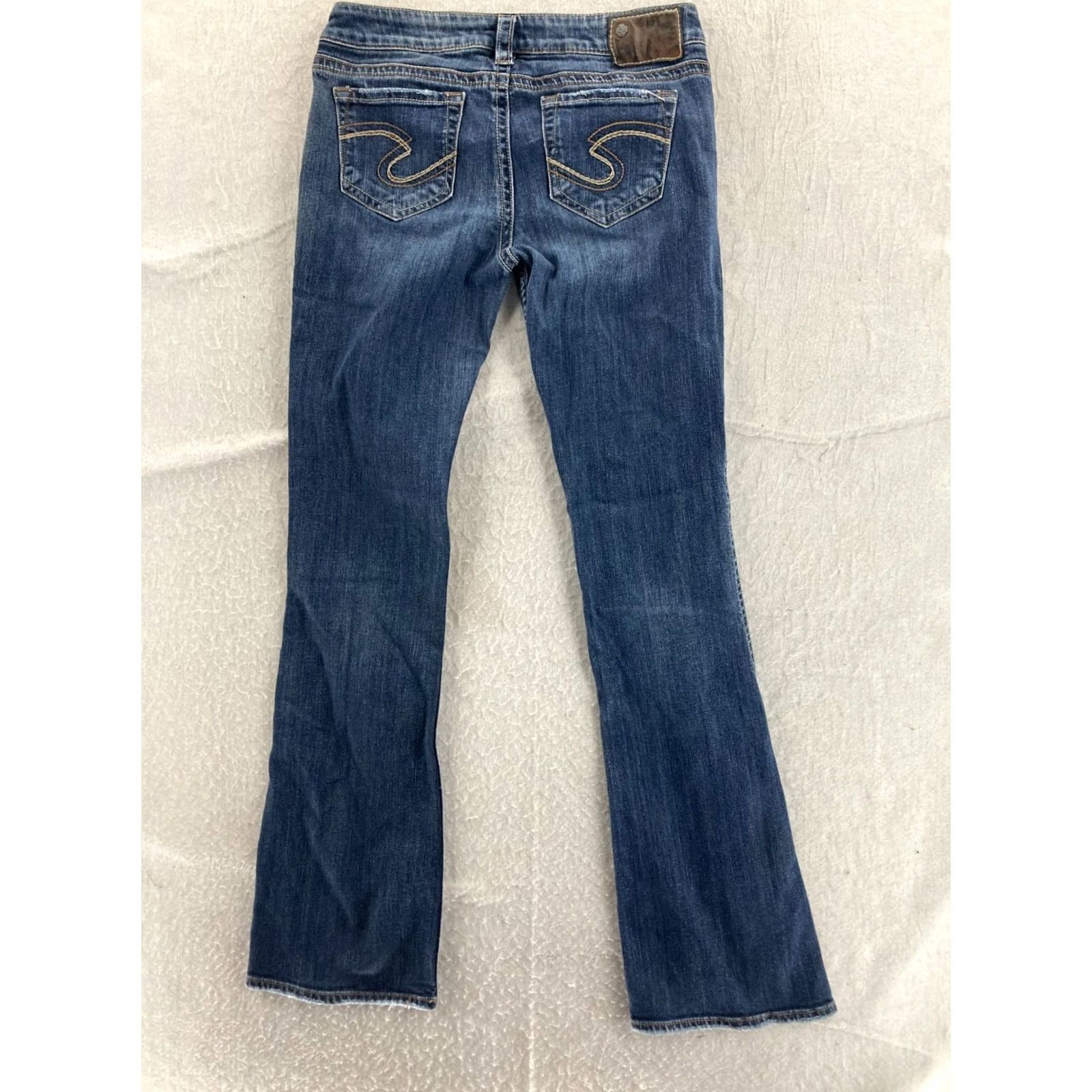 Silver Jeans Co. Silver Jeans Frances Womens 5 Pocket Denim Jeans Blue Stretch Accents Stitching Flared Size 18 Regular Inseam See Photos Vintage No Size 40" / US 18 - 7 Thumbnail