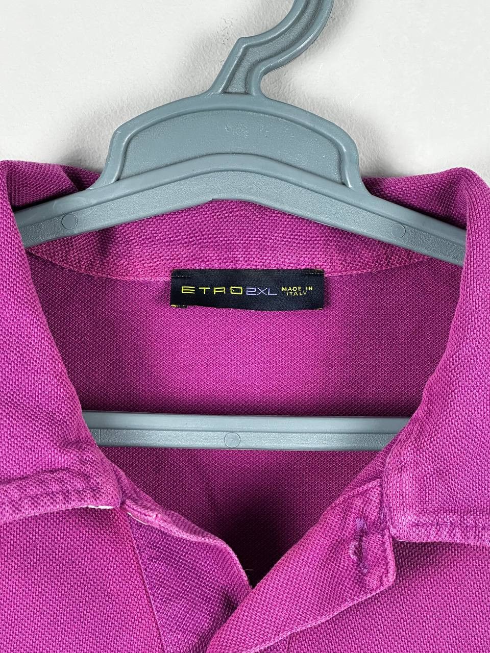 Etro Etro Purple Vintage Polo T-Shirt mini logo Size US XXL / EU 58 / 5 - 4 Thumbnail